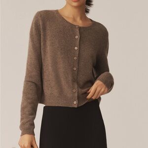Reformation Taupe Button-Up Cardigan